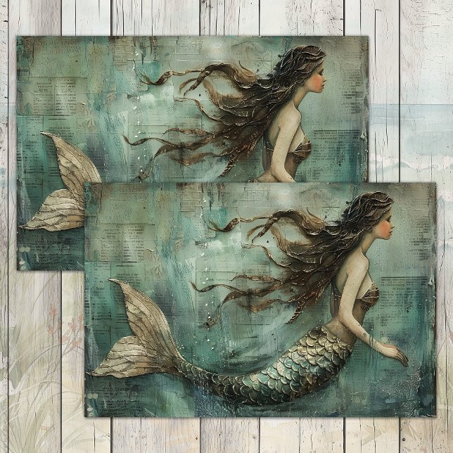 PAPEL DE SEDA A SEREIA DECUPAGEM (THE LITTLE MERMAID DECOUPAGE TISSUE PAPER)
