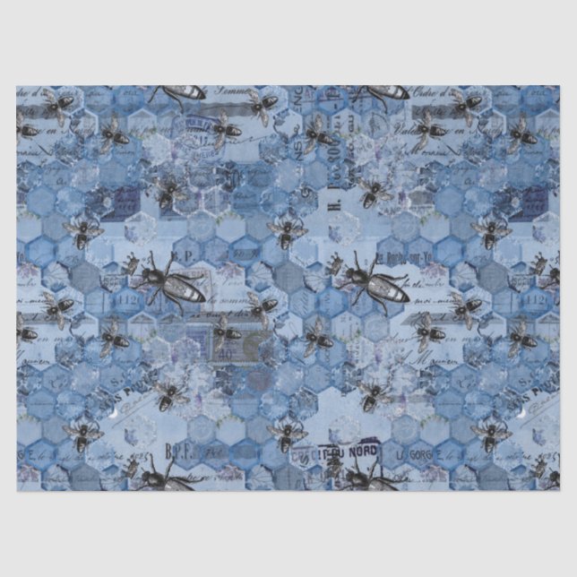 Papel De Seda A Série Blue Bee Design 2 (Frente )