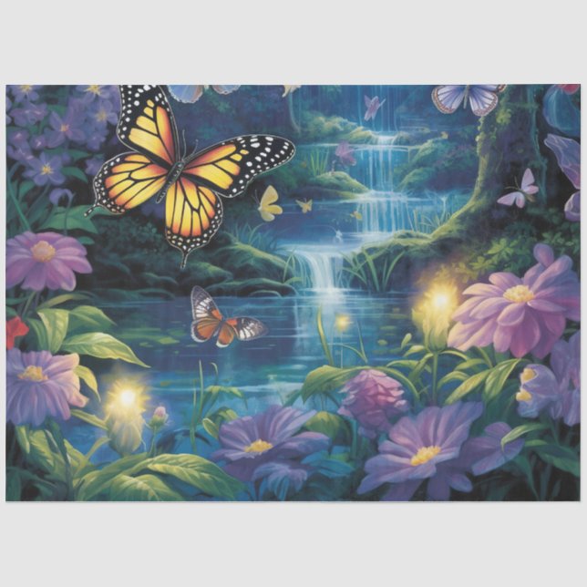 Papel De Seda A Série Borboleta Luar Design 13 (Frente )