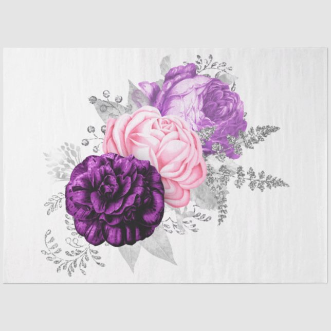 Papel De Seda A Série Bouquet Design 154 (Frente )