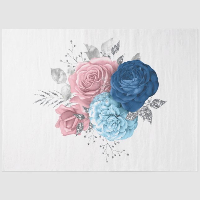 Papel De Seda A Série Bouquet Design 158 (Frente )