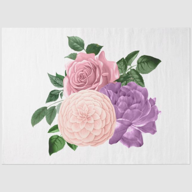 Papel De Seda A Série Bouquet Design 171 (Frente )