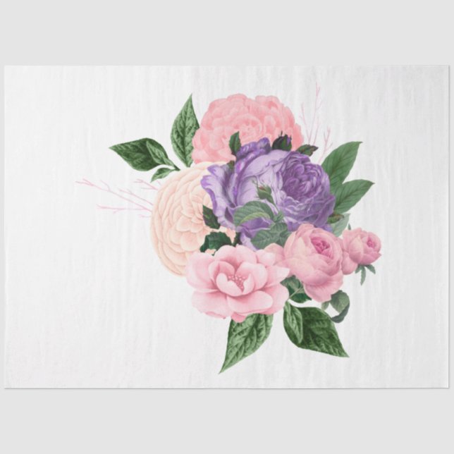 Papel De Seda A Série Bouquet Design 174 (Frente )