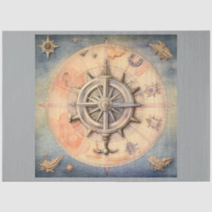Papel De Seda A Série de Compass Náutico Design 1