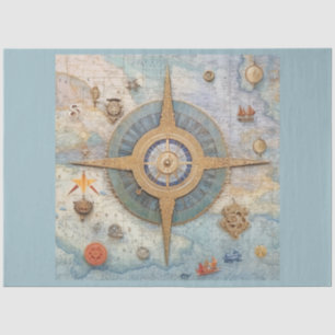 Papel De Seda A Série de Compass Náutico Design 2