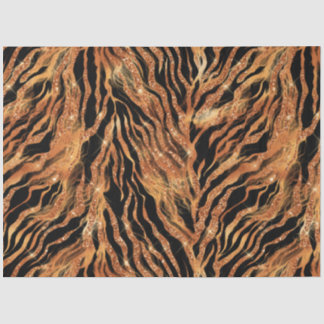 Papel De Seda A Série Glitter Tiger Design #11