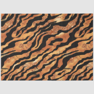 Papel De Seda A Série Glitter Tiger Design #2