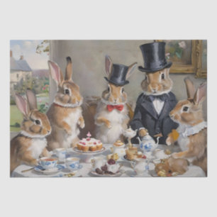 Papel De Seda A Soirée de Chá da Lebre Encantada em Decoupage
