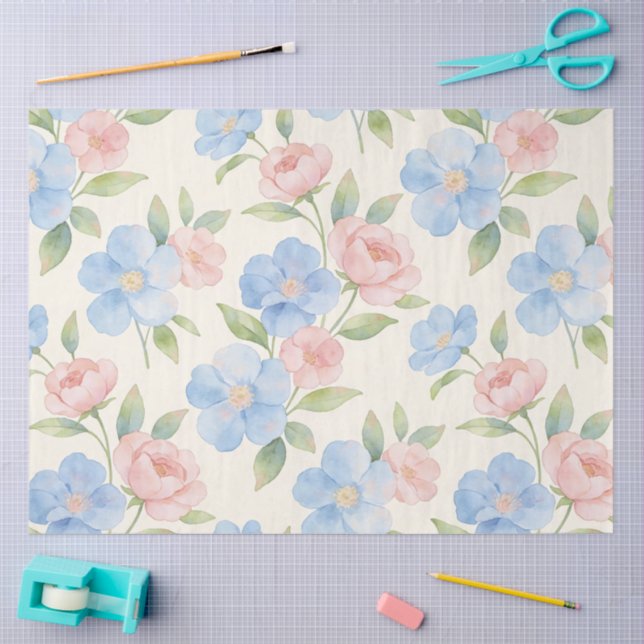 Papel De Seda A Springy Floral Design #4 (Arte )