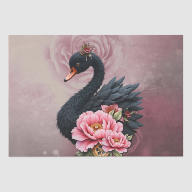 Papel De Seda A touch of rose and swan's glow.  (Frente )