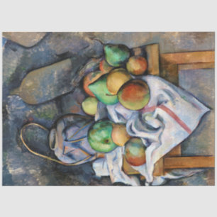Papel De Seda A vida com Frutas, Paul Cezanne