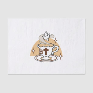 Papel De Seda A vida é doce com Jesus - Taça Cristã Faith Tea