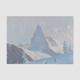 Papel De Seda A View of Matterhorn, Winter Decoupage