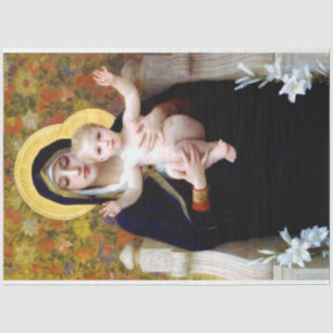 Papel De Seda A Virgem da Lily, Bouguereau
