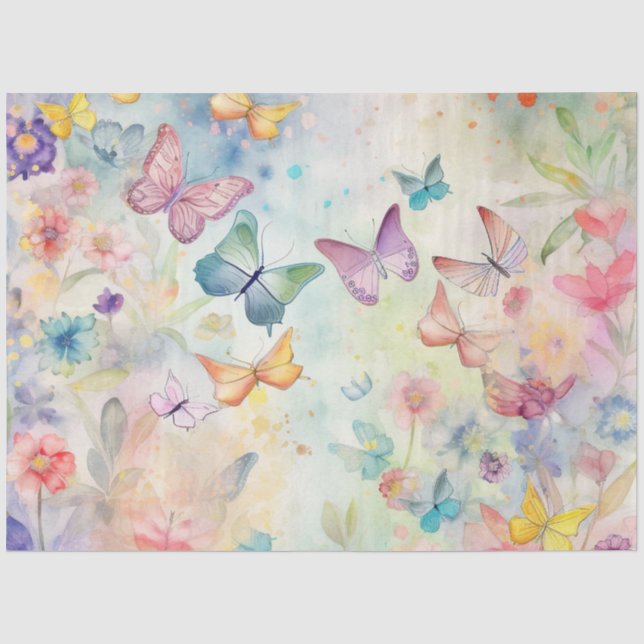 Papel De Seda A Whimsic Butterfly Series Design 5 (Frente )