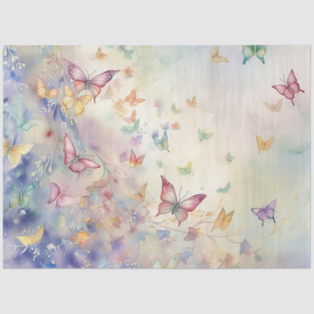 Papel De Seda A Whimsical Butterfly Series Design 11 (Frente )