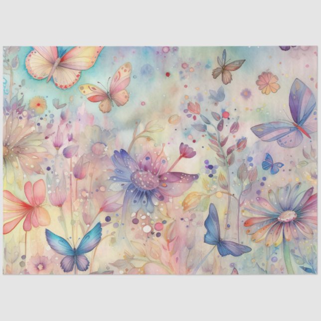 Papel De Seda A Whimsical Butterfly Series Design 12 (Frente )