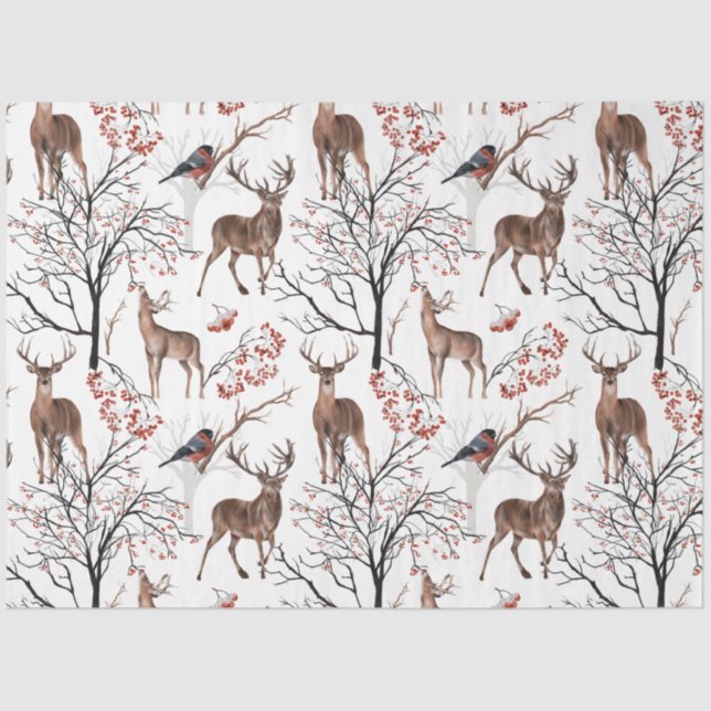 Papel De Seda A Winter Woodland Series Design 13 (Frente )