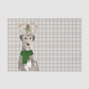 Papel De Seda A Xadrez da Terra e o Cachorro de Wolfhound da Irl