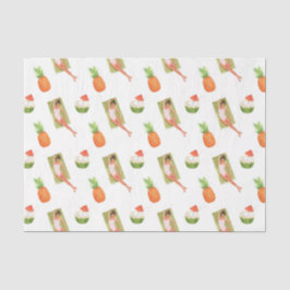 Papel De Seda Abacaxi Sol (Design 29 Série Amarelo/Laranja)