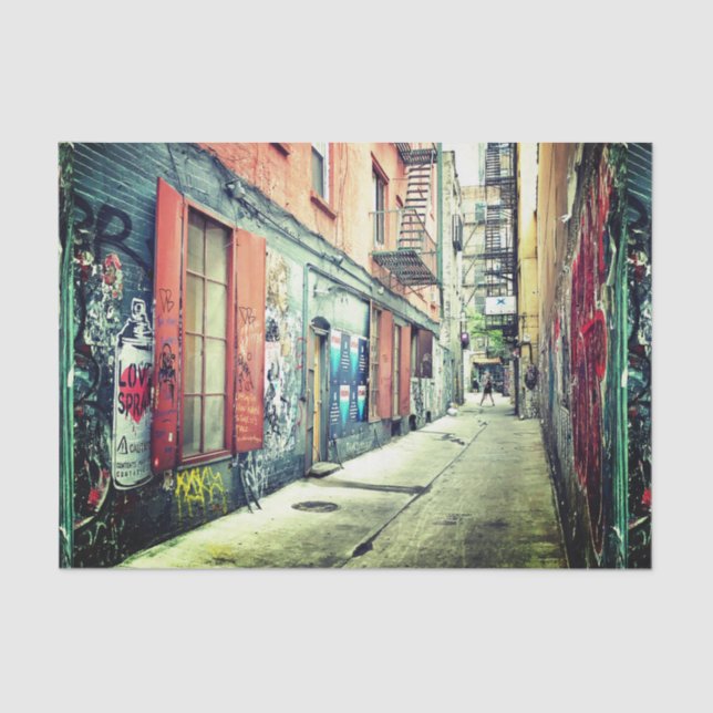 Papel De Seda Abaixe a arte da rua de zona leste, New York (Frente )