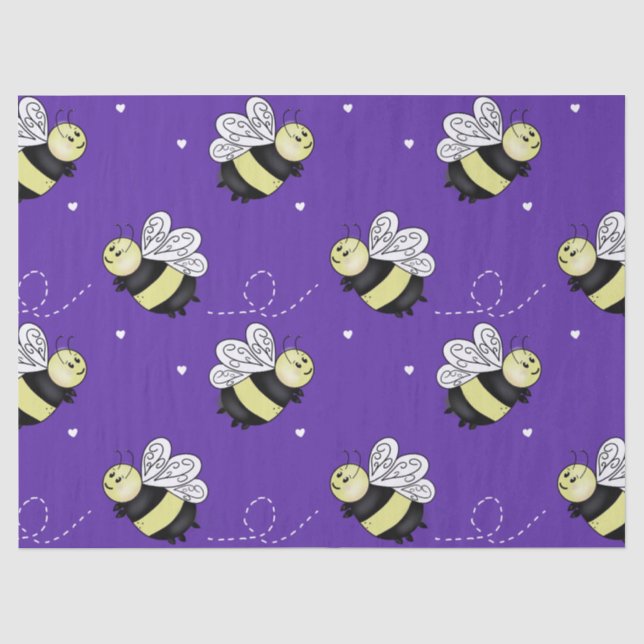 Papel De Seda Abeja Bumble Roxa (Frente )