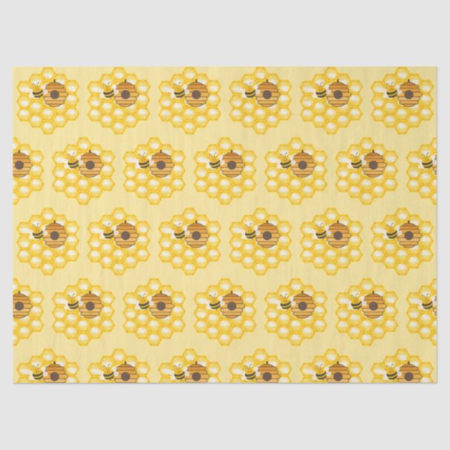 Papel De Seda Abejas y Panal (Frente )