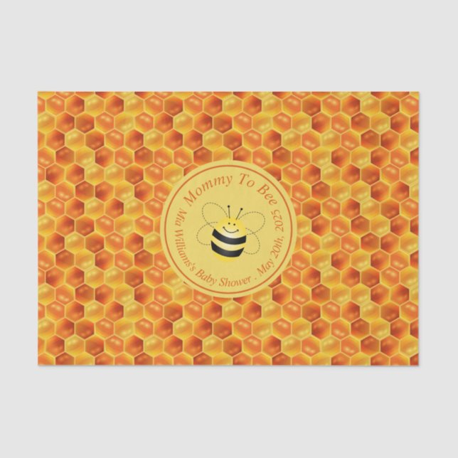 Papel De Seda Abelha Bonita, Chá de fraldas (Frente )