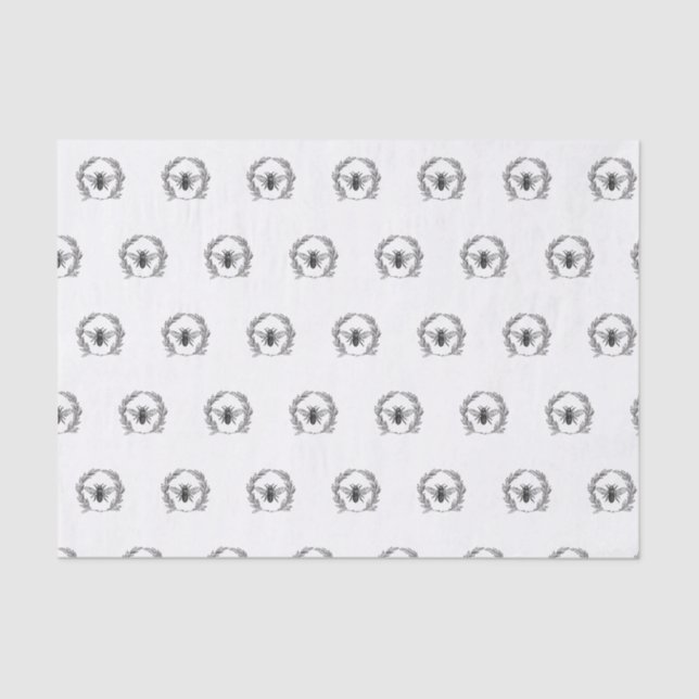 Papel De Seda Abelha Ornamentada Vintage (Frente )