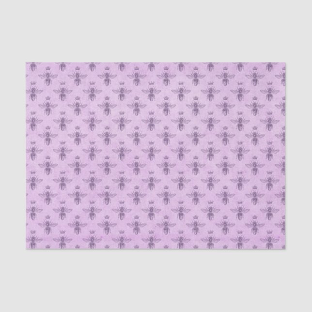 Papel De Seda Abelha Rainha Rosa (Frente )