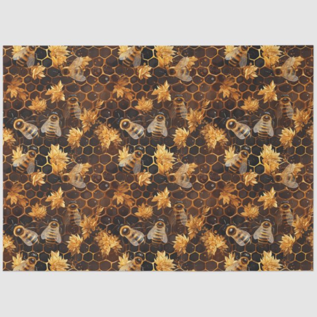 Papel De Seda Abelhas de Honeycomb Design 14 (Frente )