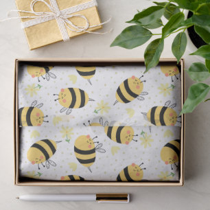 Papel De Seda Abelhas de mel e flores solares