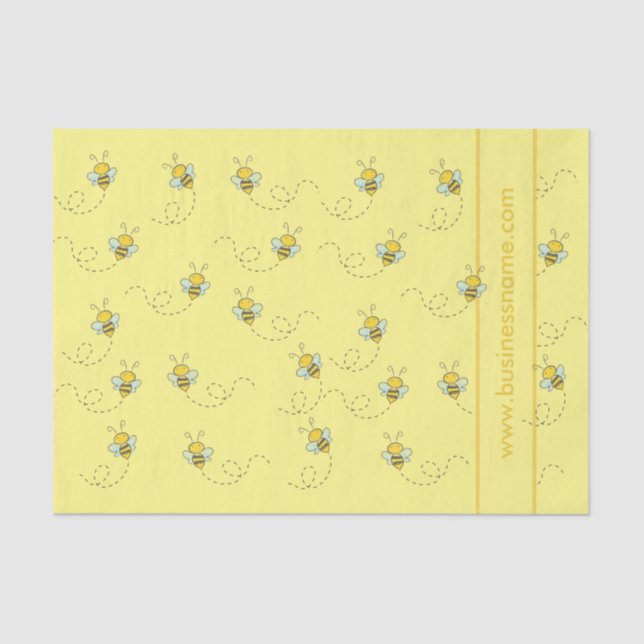 Papel De Seda Abelhas De Mel Ilustradas (Frente )