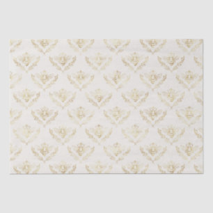 Papel De Seda Abelhas de ouro com padrão coroa