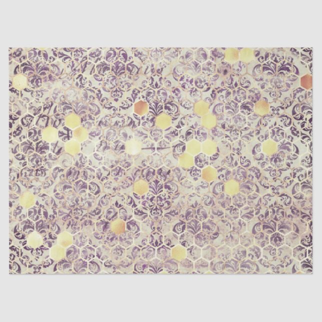 Papel De Seda Abelhas Roxas Design 15 (Frente )