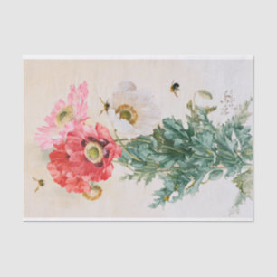 Papel De Seda Abelhas vegetais e rosas dissociam as abelhas flor