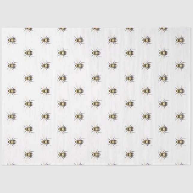 Papel De Seda Abelhas Vintage em Til (Frente )