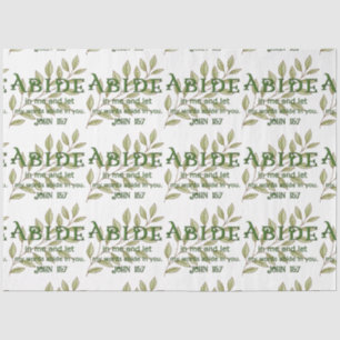 Papel De Seda Abide In Me Christian Tissue Paper