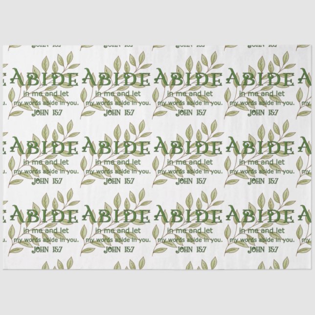 Papel De Seda Abide In Me Christian Tissue Paper (Frente )