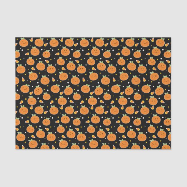 Papel De Seda Abóbora-Abóbora de Halloween (Frente )