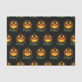 Papel De Seda Abóbora de Halloween com vinha
