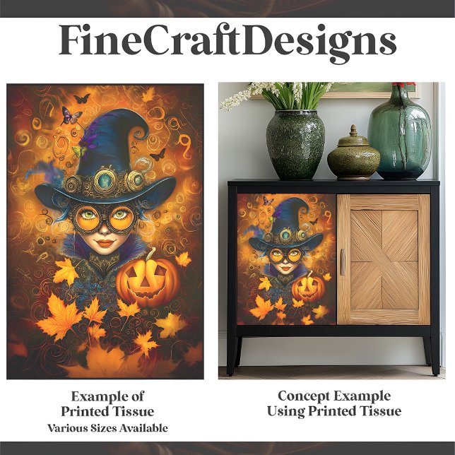 Papel De Seda Abóbora de Halloween Steampunk F4 Decoupage (Criador carregado)