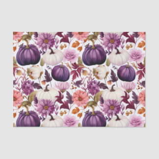 Papel De Seda Abóbora de outono e Flores caem na janela de disso