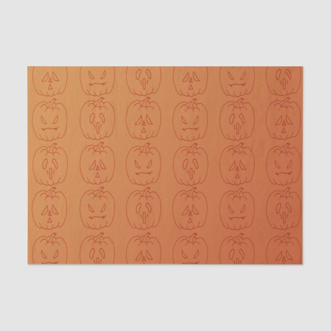 Papel De Seda Abóbora do Dia das Bruxas (Frente )