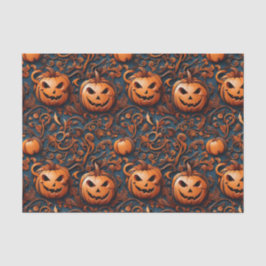 Papel De Seda Abóbora-do-Halloween vibrante