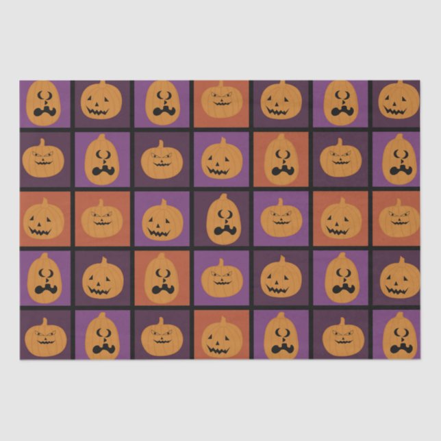 Papel De Seda Abóboras de Halloween (Frente )