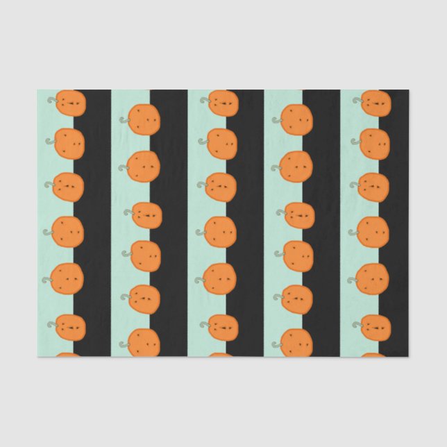 Papel De Seda Abóboras de Halloween Fofas (Frente )