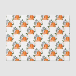 Papel De Seda Abóboras de Outono (Design 43 Série Amarela/Laranj