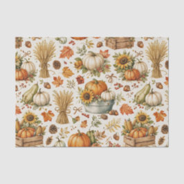 Papel De Seda Abóboras Laranja Colheita Jardim Dia de Ação de Gr