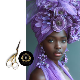 Papel De Seda Aboborinha Floral Afro-Americana Elegante